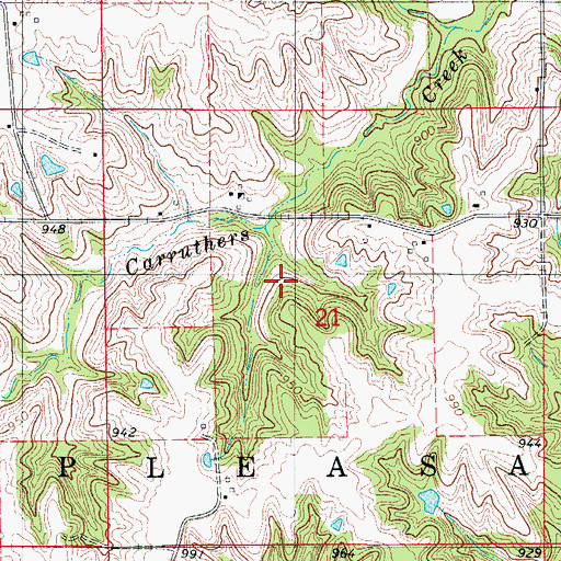Topographic Map of Zion Cemetery, IA
