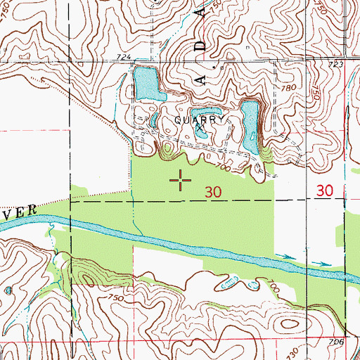 Topographic Map of Russell Wildlife Area, IA
