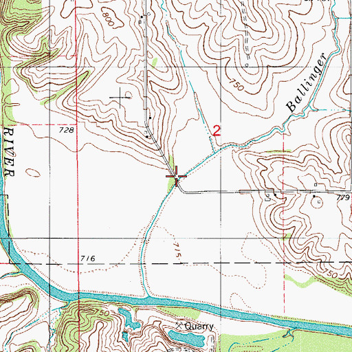Topographic Map of Lower Grove Park, IA