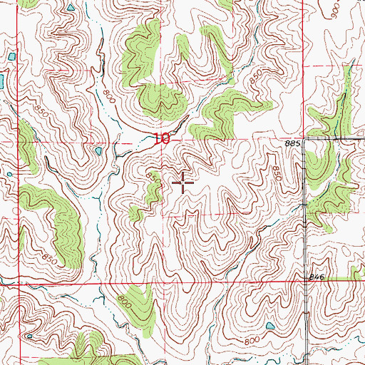 Topographic Map of Hawthorn Wildlife Management Area, IA