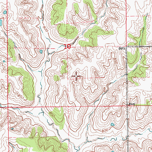 Topographic Map of Rose Hill Access, IA
