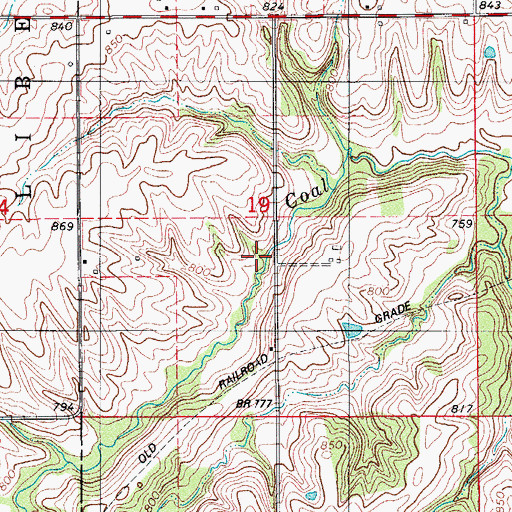 Topographic Map of Rex Post Office (historical), IA