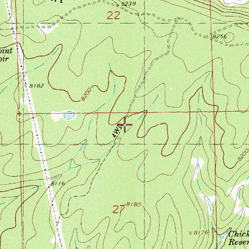 Topographic Map of Wild Bill Number Five Reservoir, CO