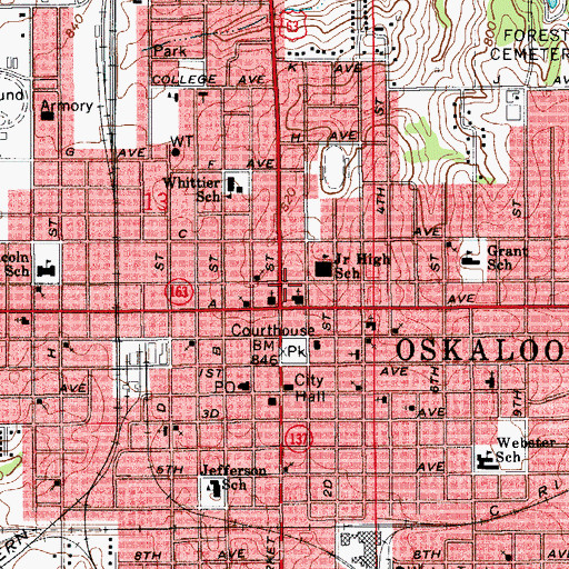 Topographic Map of Iowa Orthopaedic Center, IA