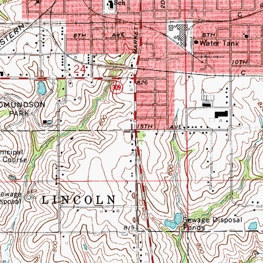 Topographic Map of Evangelical Church, IA