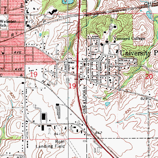 Topographic Map of Park Church of Christ, IA