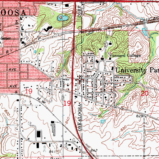 Topographic Map of Wesleyan Church, IA