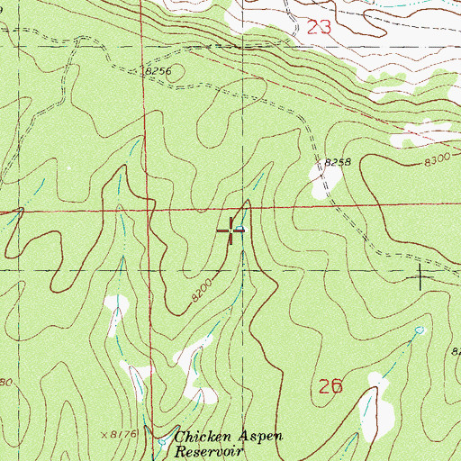 Topographic Map of Wild Bill Number Three Reservoir, CO