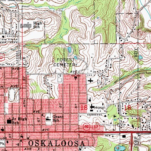 Topographic Map of First Christian Reformed Church, IA