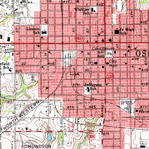 Topographic Map of Jubilee Family Church, IA