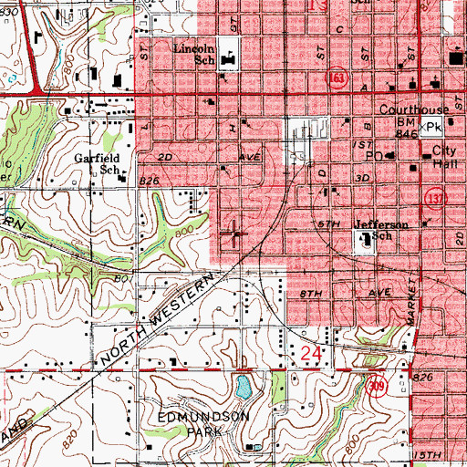 Topographic Map of Good News Chapel, IA