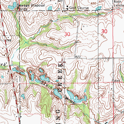 Topographic Map of Saint John Lutheran Church, IA