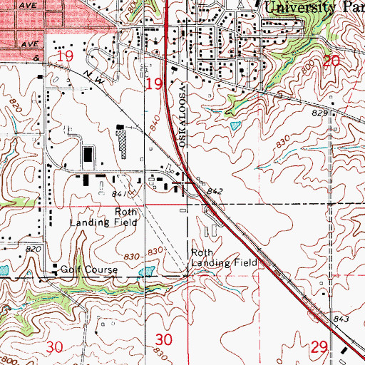 Topographic Map of Assembly of God Church, IA