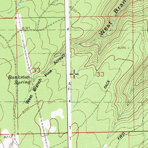 Topographic Map of Big Water Reservoir Number Ten, CO