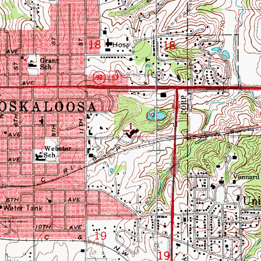 Topographic Map of Heartland Square Mall, IA