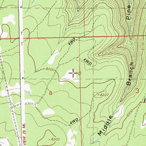 Topographic Map of Big Water Reservoir Number Seven, CO