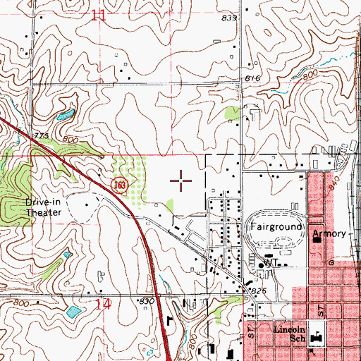Topographic Map of Vanderbilt Park, IA