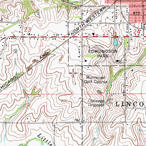 Topographic Map of Harvest Point Golf Course, IA