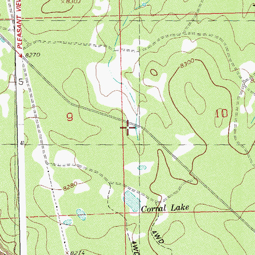 Topographic Map of Big Water Reservoir Number Five, CO