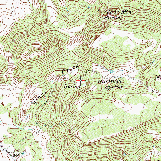 Topographic Map of Diana Reservoir, CO