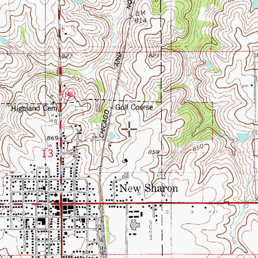 Topographic Map of Prairie Knolls Country Club, IA