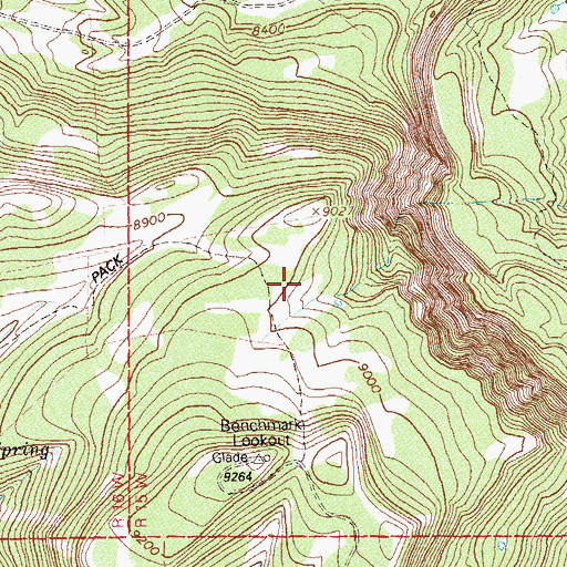 Topographic Map of Near Draw Number Six Reservoir, CO