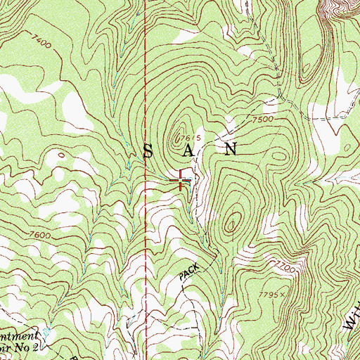 Topographic Map of Disappointment Number Five Reservoir, CO