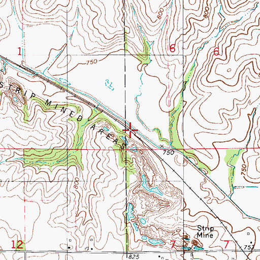 Topographic Map of Fishville Cemetery, IA