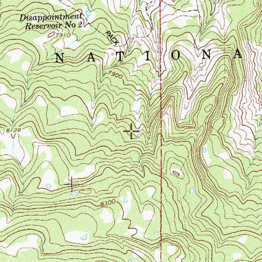 Topographic Map of Disappointment Number Six Reservoir, CO