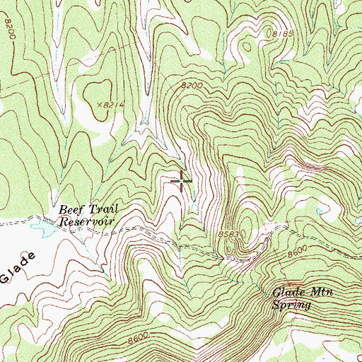 Topographic Map of McKinney Draw Reservoir, CO