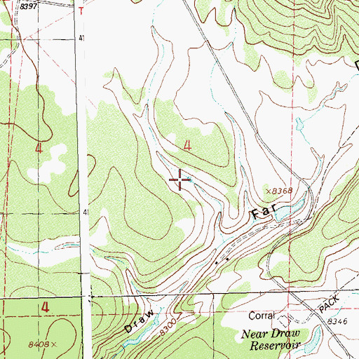 Topographic Map of Flat Reservoir, CO