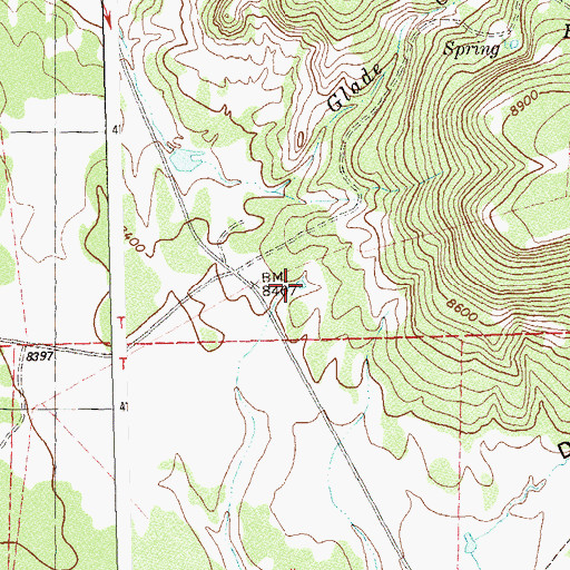 Topographic Map of Forks Reservoir, CO