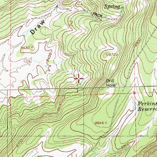Topographic Map of Near Draw Number Two Reservoir, CO
