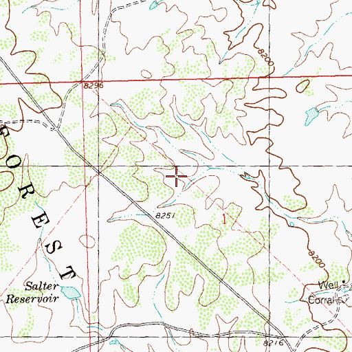 Topographic Map of Twin Spring Reservoir, CO