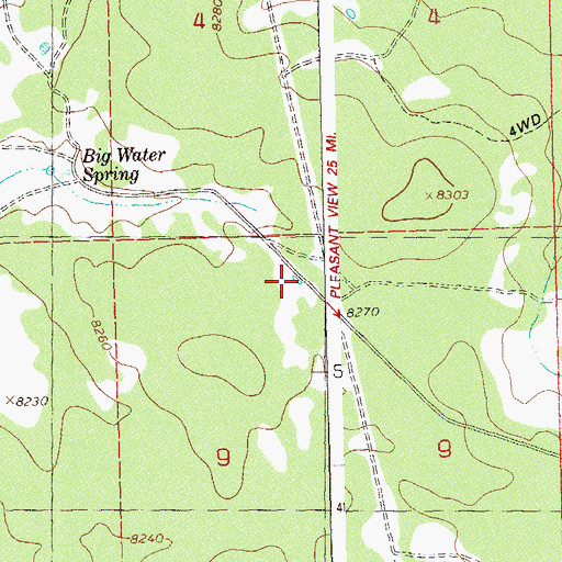 Topographic Map of Big Water Reservoir Number Eight, CO