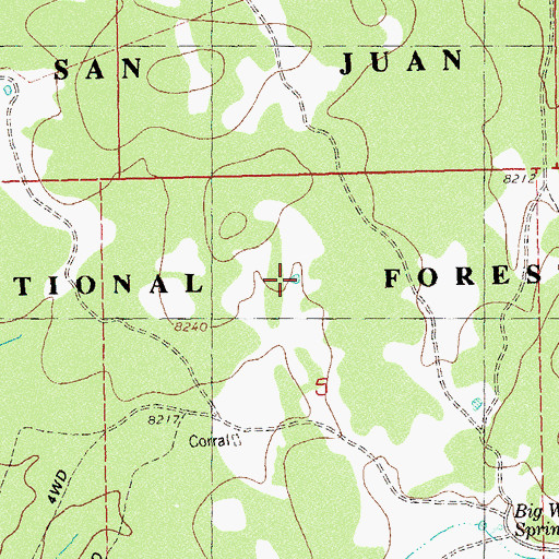 Topographic Map of Big Water Reservoir Number One, CO