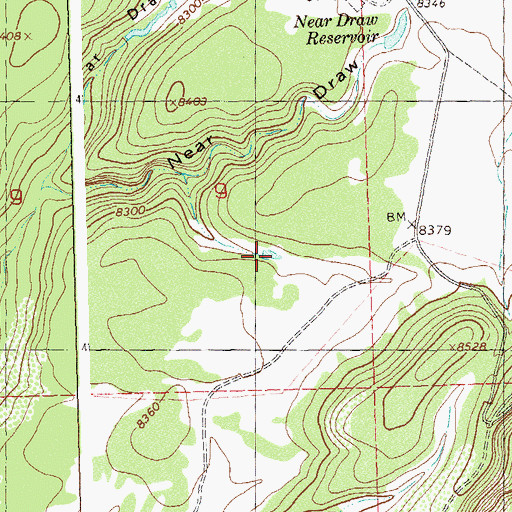 Topographic Map of Lone Pine Reservoir, CO