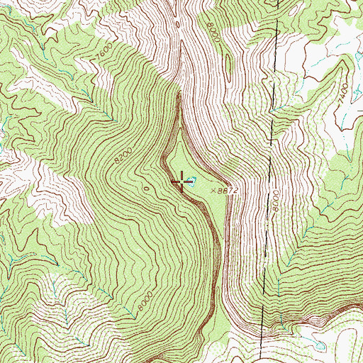 Topographic Map of Black Jack Reservoir, CO