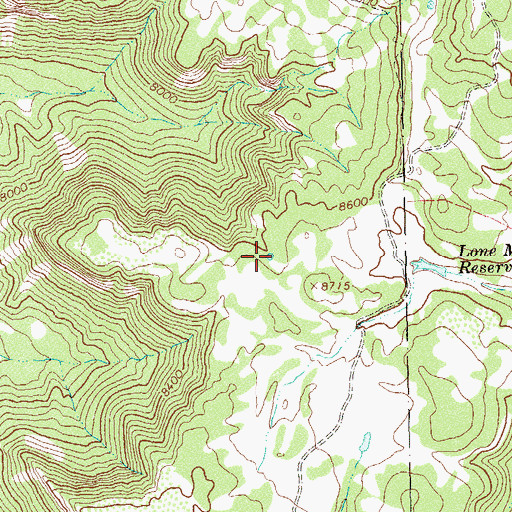 Topographic Map of Dead Doe Reservoir, CO