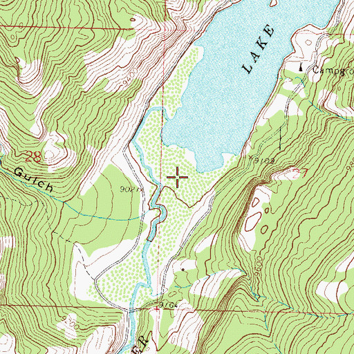 Topographic Map of Red Mountain Gulch Recreation Site, CO