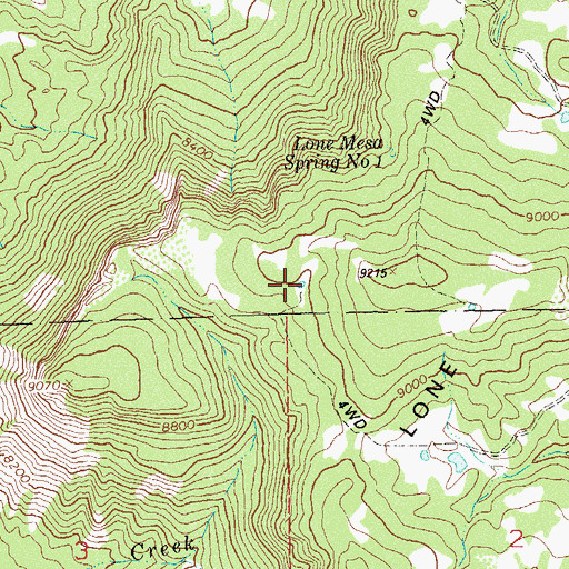 Topographic Map of Neil Reservoir, CO