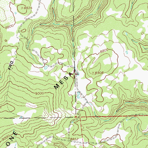 Topographic Map of Border Reservoir, CO