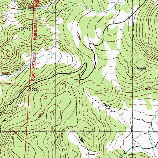 Topographic Map of North Lime Trailhead, CO