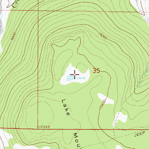 Topographic Map of Lake Mountain Park, CO