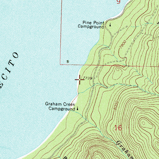 Topographic Map of North Canyon Campground, CO