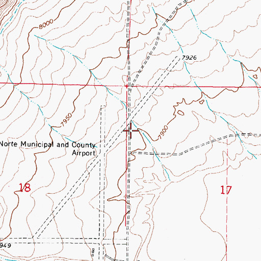 Topographic Map of Rio Grande County Sanitary Landfill, CO