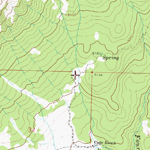 Topographic Map of Fourmile Trailhead, CO