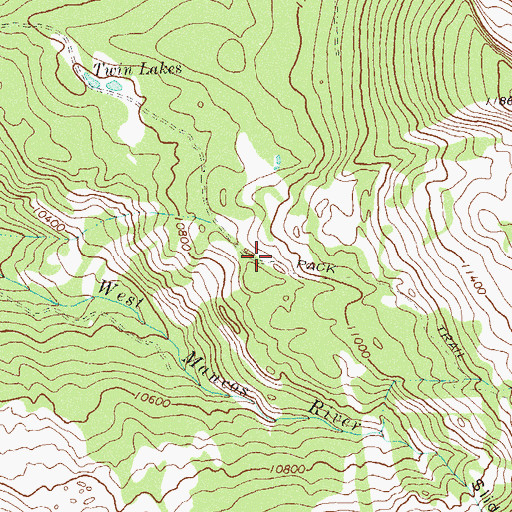 Topographic Map of Sharkstooth Trailhead, CO