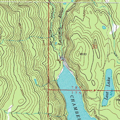 Topographic Map of Lost Lake Trailhead, CO