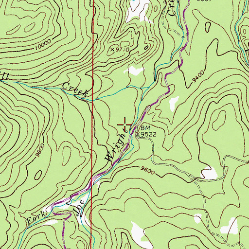 Topographic Map of Blue Lake Trailhead, CO